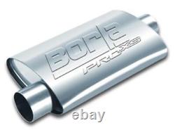 Borla Muffler Pro XS 2 Offset Inlet/2 Center Outlet Stainless Universal EA