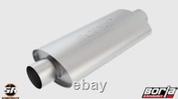 Borla XR-1 Racing Universal Stainless Steel Muffler 3 Center Inlet + Outlet