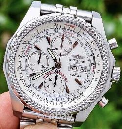 Breitling Bentley GT Racing Silver Dial 45 Boxes Bracelet Stainless Steel A13363