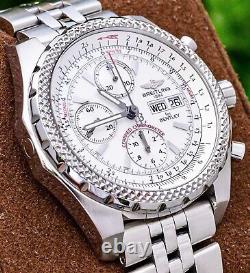 Breitling Bentley GT Racing Silver Dial 45 Boxes Bracelet Stainless Steel A13363