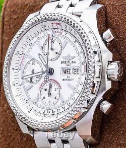 Breitling Bentley GT Racing Silver Dial 45 Boxes Bracelet Stainless Steel A13363