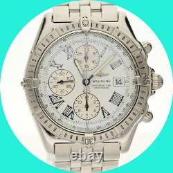 Breitling Crosswind Racing chronograph #A13355 stainless steel watch 43 MM