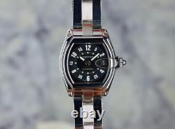 Cartier Roadster Large Automatic, Black Racing Dial Stainless Steel, W62004V3