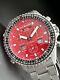 Chase-durer F1 Racing Chrono Alarm Chronograph Red Dial 42mm Stainless Steel