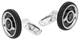 Chopard Classic Racing Stainless Steel & Black Rubber Mens Cufflinks 95014-0066