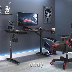 Computer Desk Racing Style, 47 Inch Gaming Desk, Writing Home Office Desk with F
