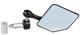 Driven Racing Dhbml-bk Halo Left Side Bar End Mirror, Stainless Steel