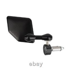 Driven Racing Halo Stainless Steel Bar End Mirror Black, Right DHBMR-BK