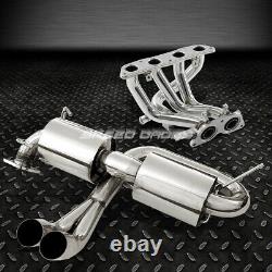 Dual 3 Tip Racing Catback+header Manifold Exhaust For 00-05 Mr2/mrs W30 1zz-fed