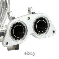 Dual 3 Tip Racing Catback+header Manifold Exhaust For 00-05 Mr2/mrs W30 1zz-fed