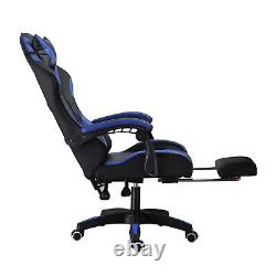 Ergonomic Gaming Chair Computer Racing Recliner Office Swivel Chair with Footrest