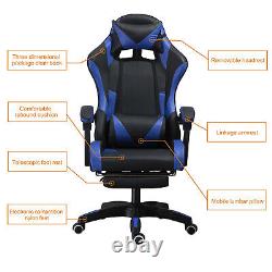 Ergonomic Gaming Chair Computer Racing Recliner Office Swivel Chair with Footrest