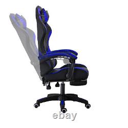 Ergonomic Gaming Chair Computer Racing Recliner Office Swivel Chair with Footrest