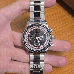 FARASUTE Men Chronograph Watch 39mm Mechanical Sapphire Racing Dial Daytona