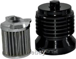 FLO Reusable Stainless Steel Spin On Black Oil Filter PC Racing PCS4B