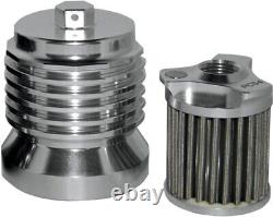 FLO Reusable Stainless Steel Spin On Polished Oil Filter PC Racing PCS4C