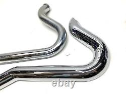 FREEDOM PERFORMANCE Chrome 4 in. Racing True-Duals Exhaust withBlack Sculpted Tips