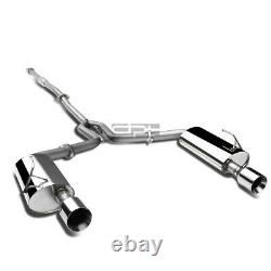 Fit 04-08 Maxima V6 Dual 4 Rolled Muffler Tip Stainless Racing Catback Exhaust