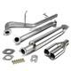 Fit 06-11 Jb 2.5 Dual Muffler Tip Stainless Steel Racing Catback Exhaust System