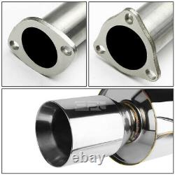 Fit 92-95 Civic Eh Eg 3Dr 4 Rolled Muffler Tip Stainless Racing Catback Exhaust