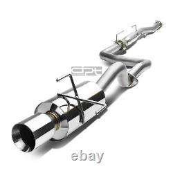 Fit 96-00 Civic 3Dr Ej6 4 Rolled Muffler Tip Stainless Racing Catback Exhaust