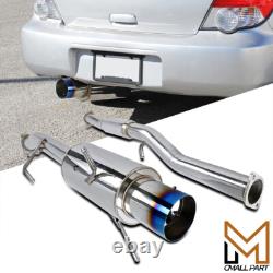 Fits Subaru 02-07 Impreza WRX S/S Burnt Tip 4.5 Catback Exhaust Muffler System