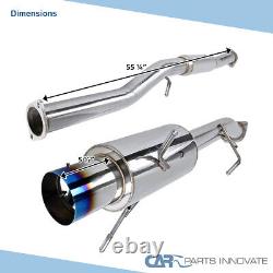 Fits Subaru 02-07 Impreza WRX S/S Burnt Tip 4.5 Catback Exhaust Muffler System