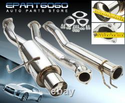 For 01-05 Honda Civic Ex 1.7L 2.5 To 3 Stainless Catback Exhaust With 4.5 Tip