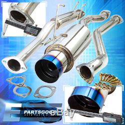 For 01-05 Honda Civic Ex Catback Exhaust System Stainless Steel 4.5 Burned Tip