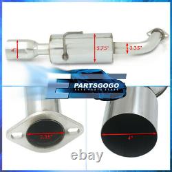 For 04-08 Nissan Maxima Stainless Catback Exhaust 4 Dual Muffler Tip 2.25 Pipe