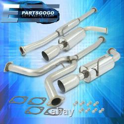 For 04-08 Nissan Maxima Stainless Catback Exhaust 4 Dual Muffler Tip 2.25 Pipe