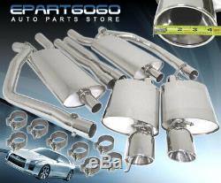 For 05-10 Chrysler 300C 5.7L Hemi S/S Piping Dual Tip Catback Exhaust System