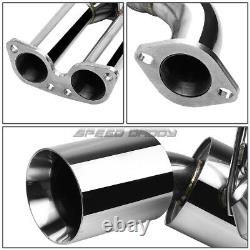 For 09-20 370z Z34 Vq37 4.5 Rolled Tip Muffler Racing Hi-power Catback Exhaust