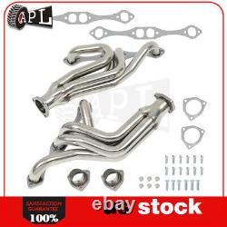 For 1955-57 S/B Chevy Car 150 210 Bel Air Chrome Stainless Racing Header Exhaust