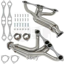 For 1955-57 S/B Chevy Car 150 210 Bel Air Chrome Stainless Racing Header Exhaust