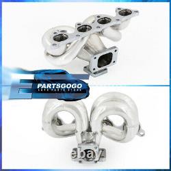 For 88-00 Honda Civic Performance Stainless Steel T3/T4 Turbo Manifold B-Series