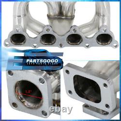 For 88-00 Honda Civic Performance Stainless Steel T3/T4 Turbo Manifold B-Series