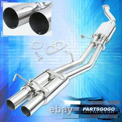 For 89-94 Nissan 240SX S13 Dual Muffler Stainless Steel Catback Exhaust System