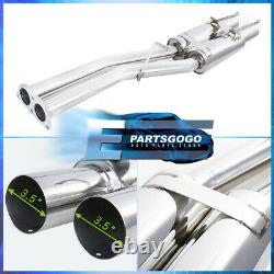 For 89-94 Nissan 240SX S13 Dual Muffler Stainless Steel Catback Exhaust System