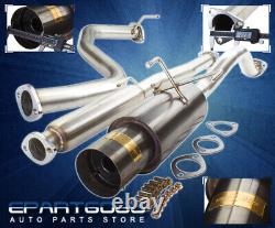 For 92-00 Civic Ej Em1 2/4Dr Stainless Gunmetal Muffler Catback Exhaust System