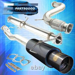 For 94-97 Accord 4Cyl Cd6 Cd Lx Ex 2.5 Gunmetal Catback Exhaust System 4.5 Tip