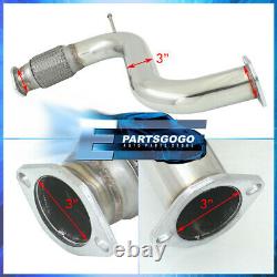 For 94-97 Honda Accord Stainless Catback Exhaust System 3 Pipe 4.5 Muffler Tip