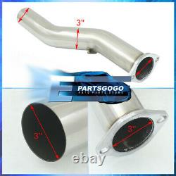 For 94-97 Honda Accord Stainless Catback Exhaust System 3 Pipe 4.5 Muffler Tip
