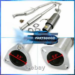 For 98-02 Accord 2.3L 4-Cyl Catback Exhaust System Jdm Style Black Steel Upgrade