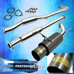 For 98-02 Accord 2.3L 4-Cyl Catback Exhaust System Jdm Style Black Steel Upgrade