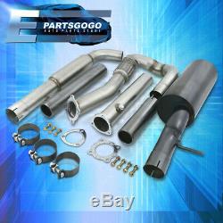 For 99-05 Jetta / Golf 1.8T Full 3 Gunmetal Turboback Catback Exhaust System