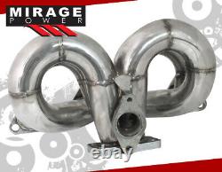 For Civic Integra B16 B18 B-Series Solid Stainless T3T4 Flange Turbo Manifold