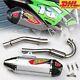 Full System Exhaust Muffler Racing Pipe Stainless Steel Set For Kawasaki Klx140