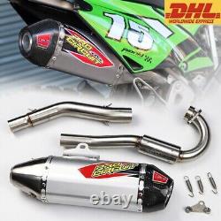 Full System Exhaust Muffler Racing Pipe Stainless Steel Set For Kawasaki Klx140