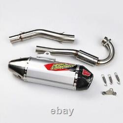 Full System Exhaust Muffler Racing Pipe Stainless Steel Set For Kawasaki Klx140